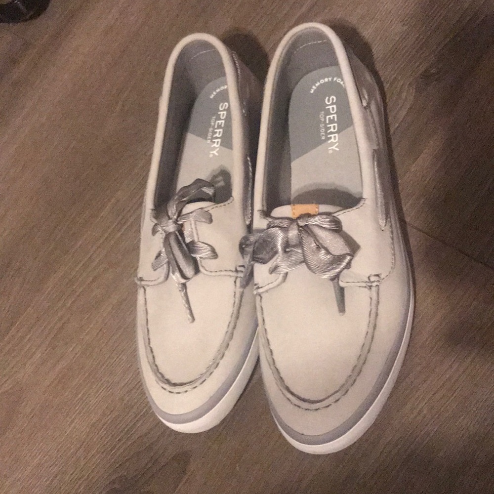 Sperry Sailor Boat Shoes, Leather Grey 9